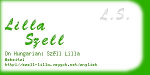 lilla szell business card